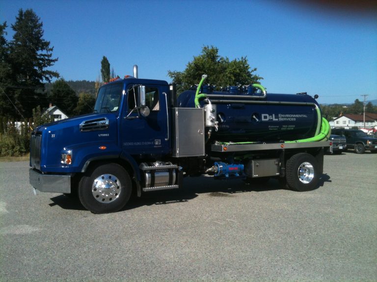 D&L vacuum truck used for septic pumping