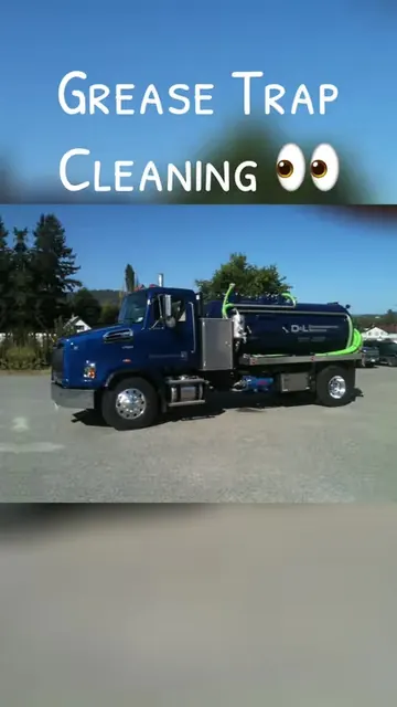 D&L truck parked for a restaurant grease trap clean-out